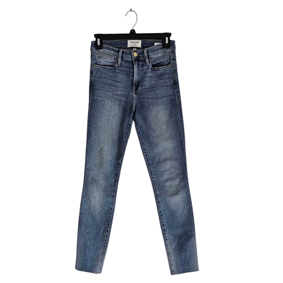 Frame Denim Le High Skinny Blue Jeans 25 Preowned - Picture 1 of 9
